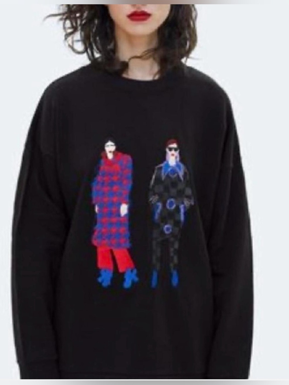 Zara vintage embroidered Fashion Ladies sweatshirt size S